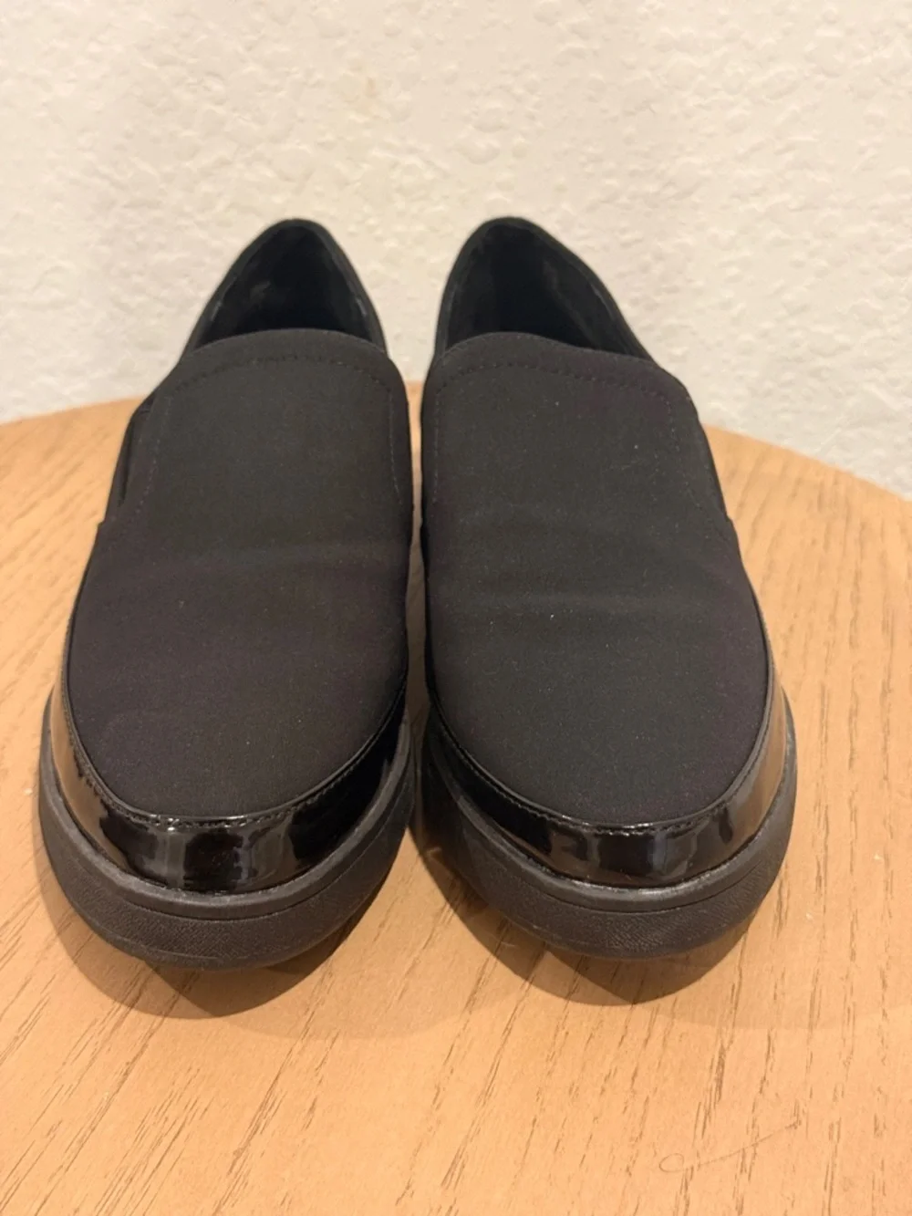 Donald J. Pliner Black Slip-On Platform Loafers‎